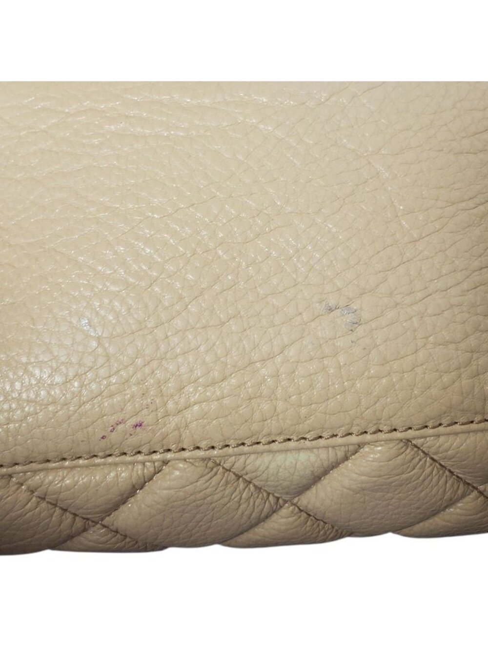 Kate Spade Georgina Quilted Leather W/Chain Link Strap Tote Bag W/Multiple Cream - Picture 4 of 16